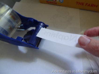 organzing craft supplies, tape your labels on