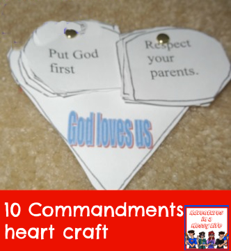 10 Commandments heart craft Exodus Old Testament