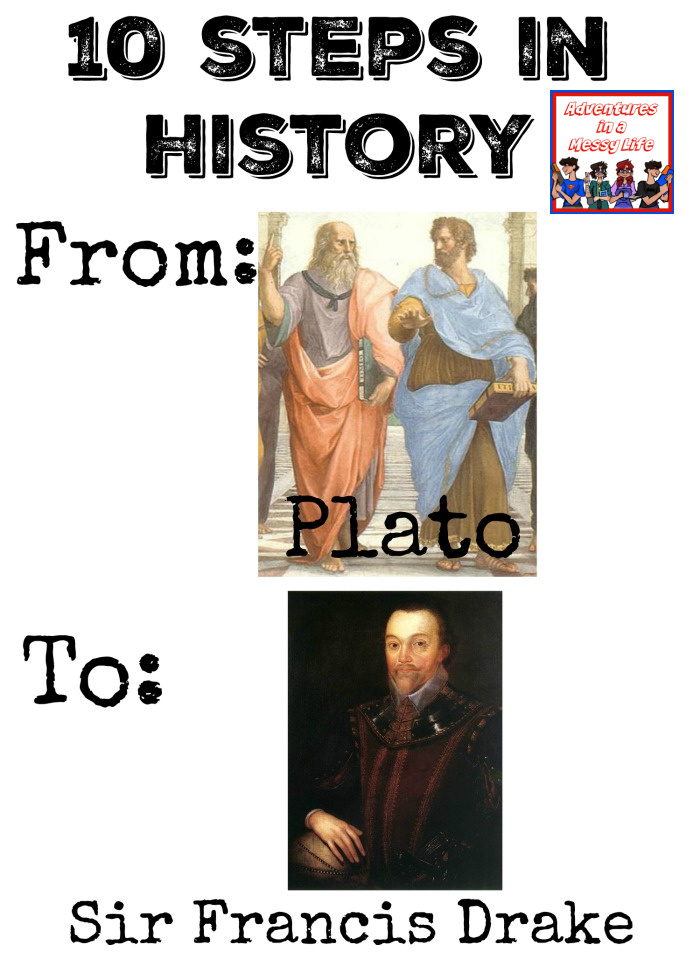 10 steps in history from Plato to Sir Francis Drake