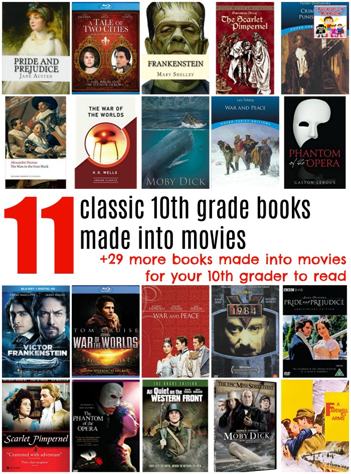 11 classic 10th grade books made into movies part of book and a movie series