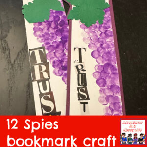 12 spies bookmark craft Bible Exodus Old Testament