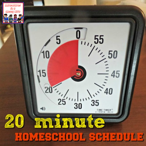 20 minute homeschool schedule for all ages