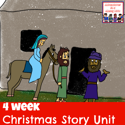 4 week Christmas Story Unit for homeschool or Sunday School gospel New Testament Advent