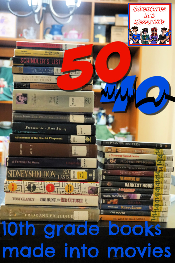 50 10th grade books made into movies to read and watch with your high schooler