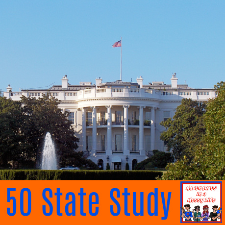 50 state study geography North America United States elementary preschool middle high