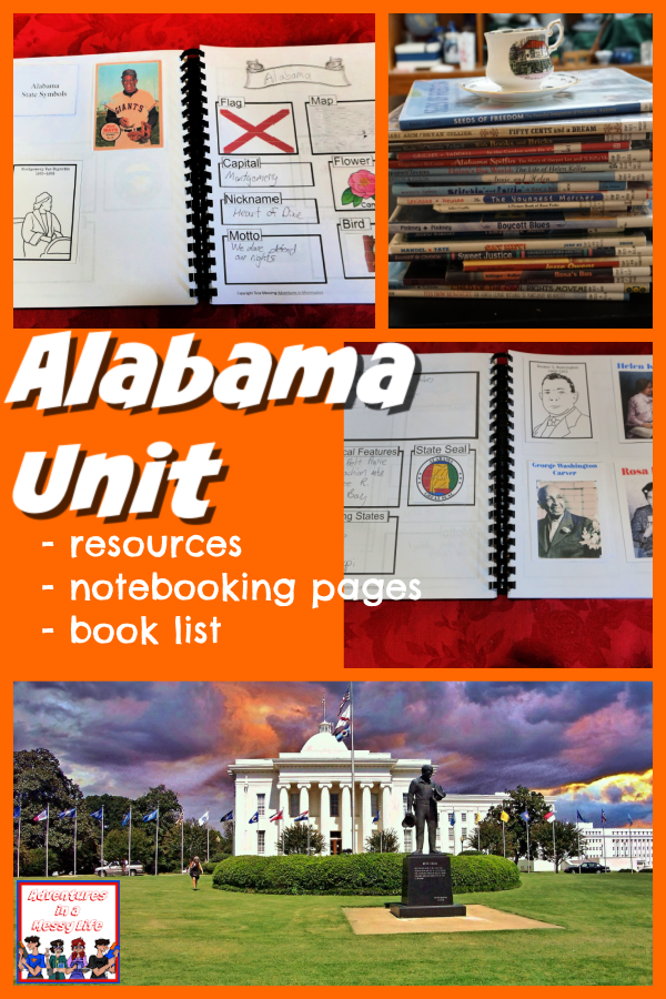 Alabama unit for homeschool geography
