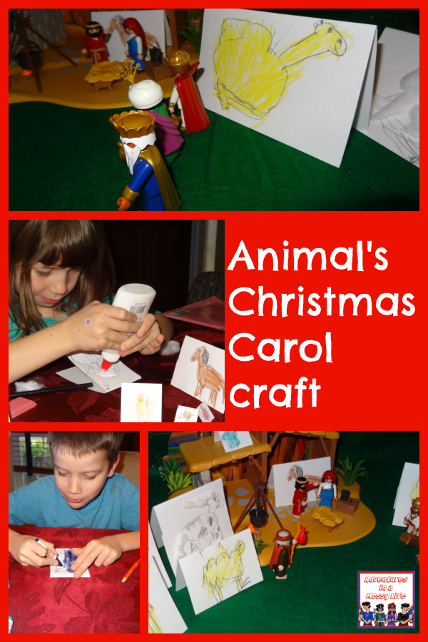 Animal's Christmas Carol craft for young kids