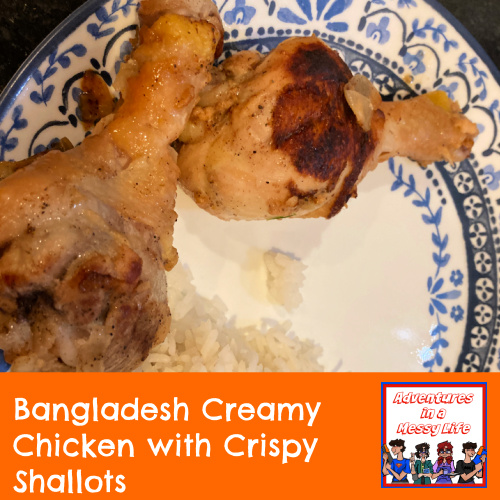 Bangladesh Creamy chicken with crispy shallots recipe main dish asia