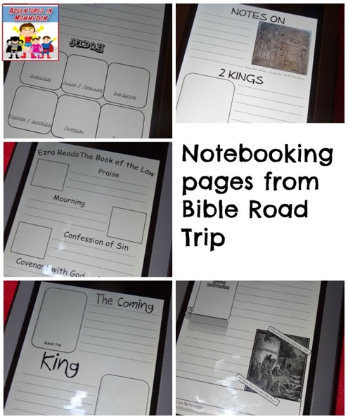 Bible Road Trip Notebooking pages