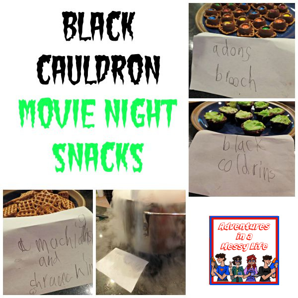 Black Cauldron movie night snacks