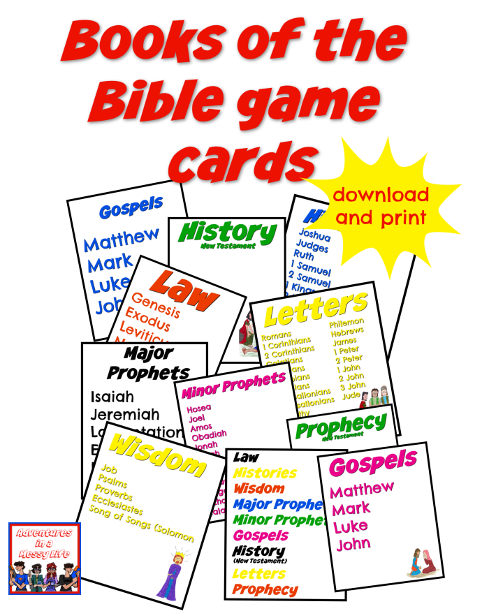 Books of the Bible game download and print