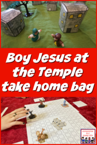 Boy Jesus at the Temple take home bag for church