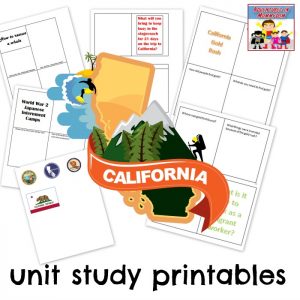 California unit study printables