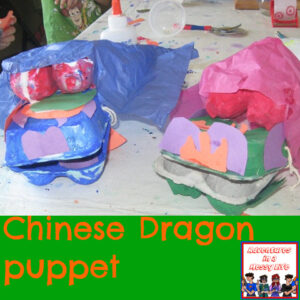 Chinese Dragon puppet for geography lesson Asia China