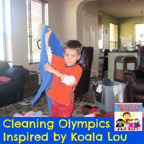 Cleaning Olympics Koala Lou book and activity kinder Australia preschool