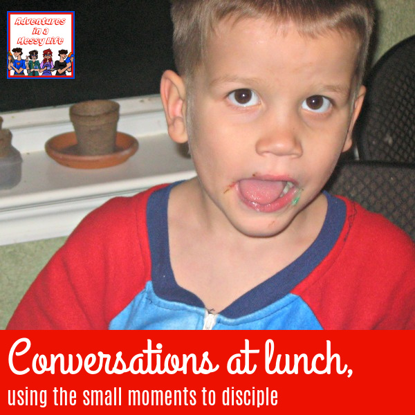 Conversations at lunch using the small moments to disciple our children Bible family discipleship