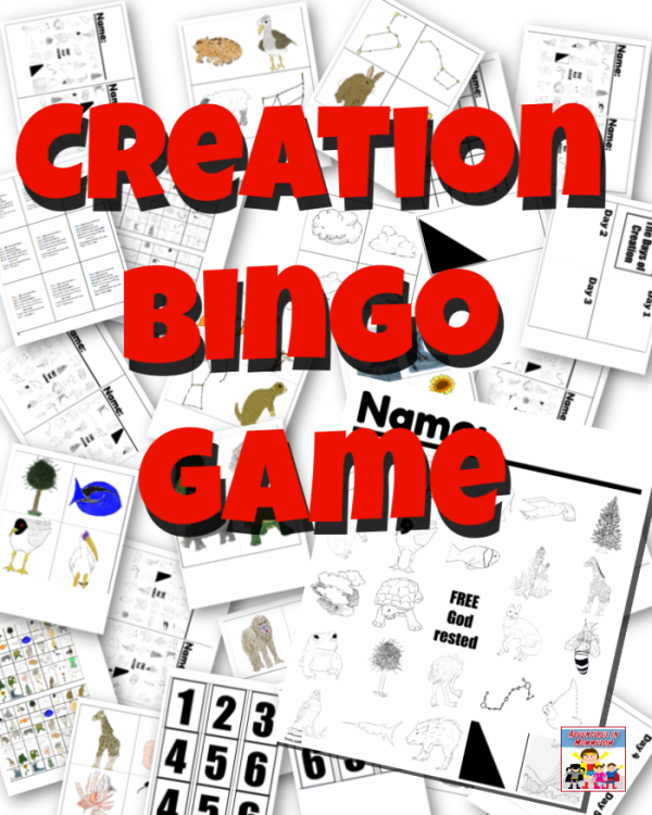 Creation Bingo game printable cover
