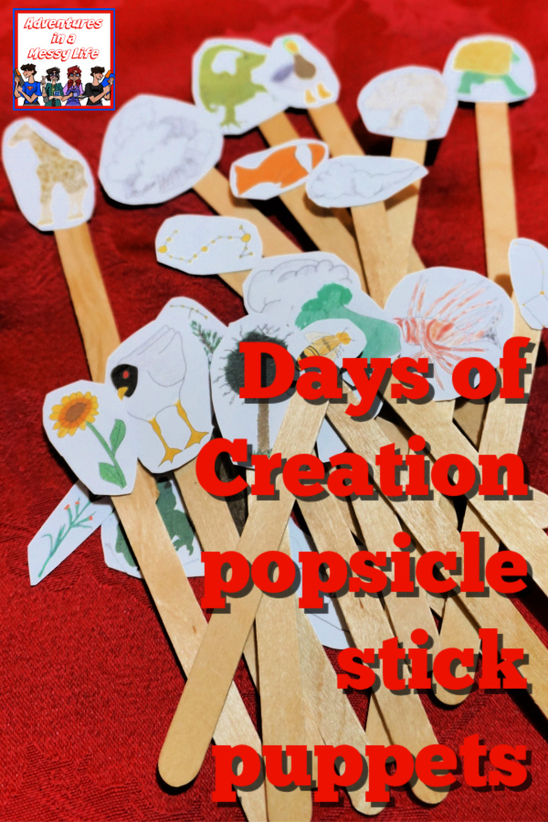Days of Creation Popsicle stick puppets