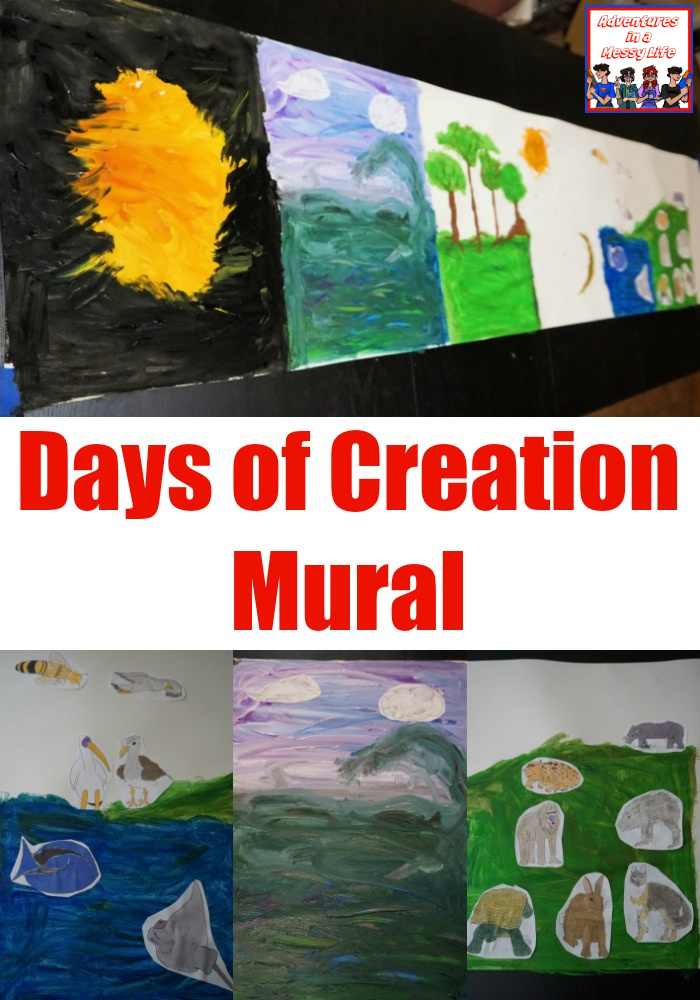 Days of Creation mural great for Sunday School or a children's Bible study #kidmin #sundayschool #biblecraft