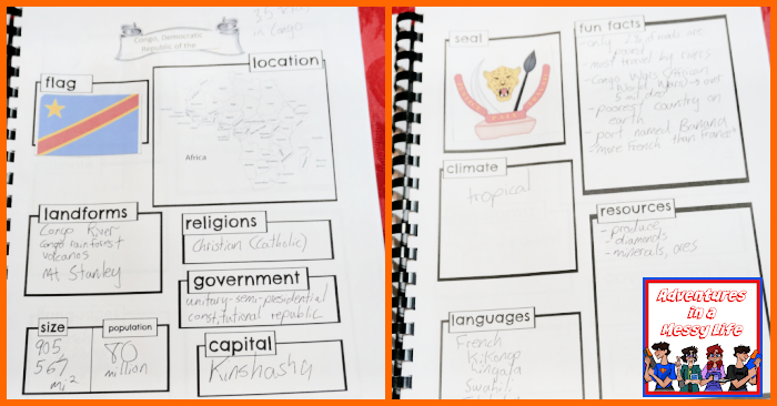 Democratic Republic of the Congo notebooking pages