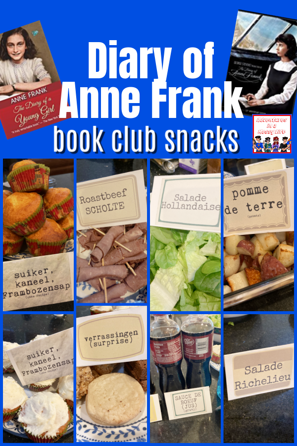 Diary of Anne Frank book club snacks