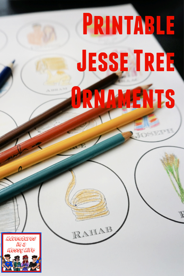 Download and print these Jesse Tree ornaments