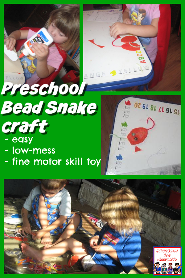 Easy bead snake craft for kids