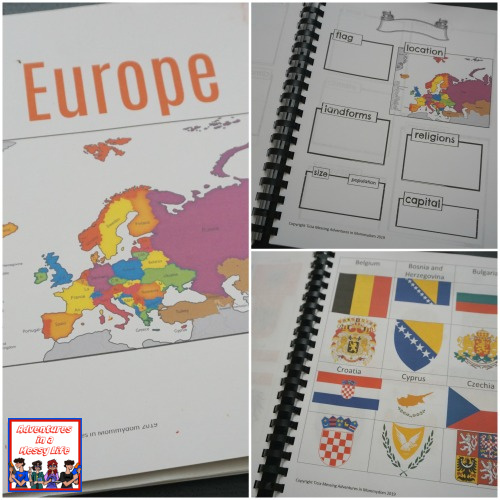 Europe notebooking pages