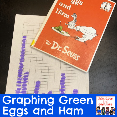 Graphing Green Eggs and Ham reading book and activity math elementary 1st 2nd Massachusetts