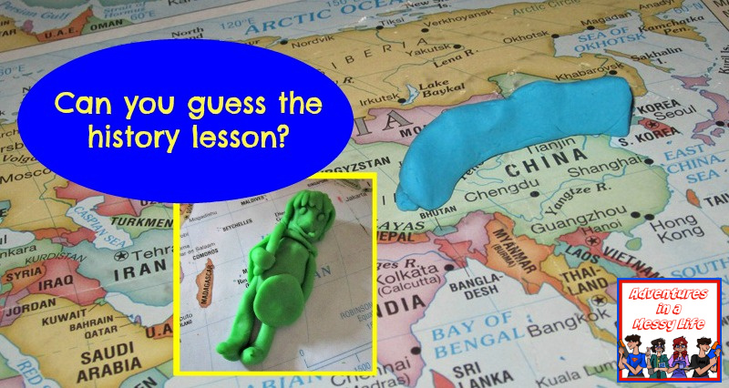 Great-wall-of-china-history-lesson-using-a-wall-map-and-playdough