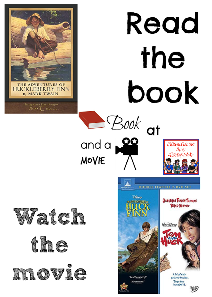 Huckleberry Finn book and a movie