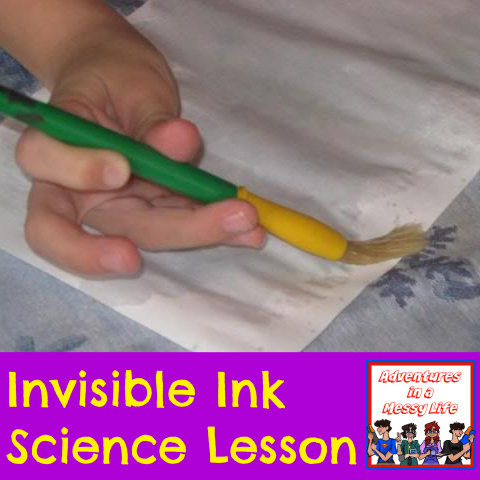 Invisible ink science lesson chemistry kindergarten