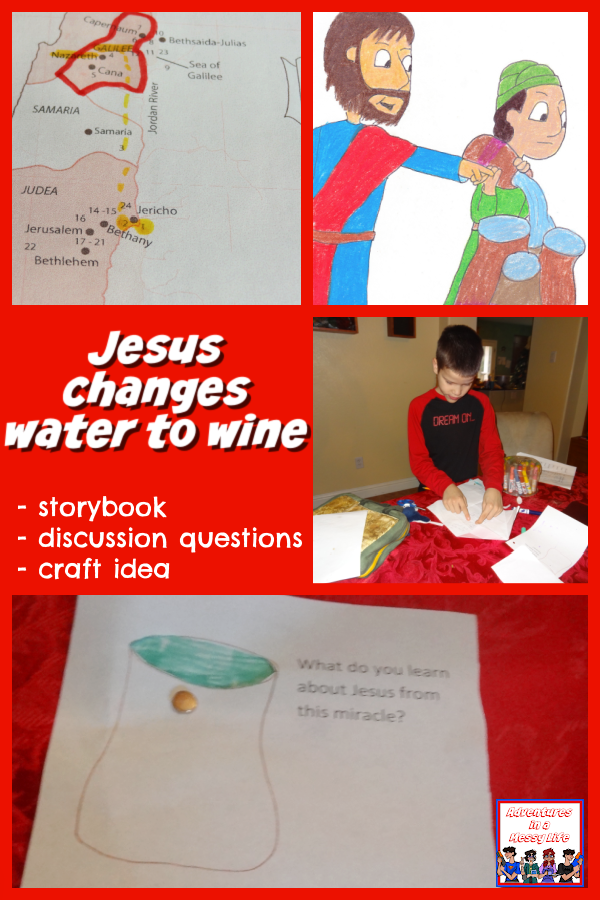 Jesus changes water to wine Bible lesson