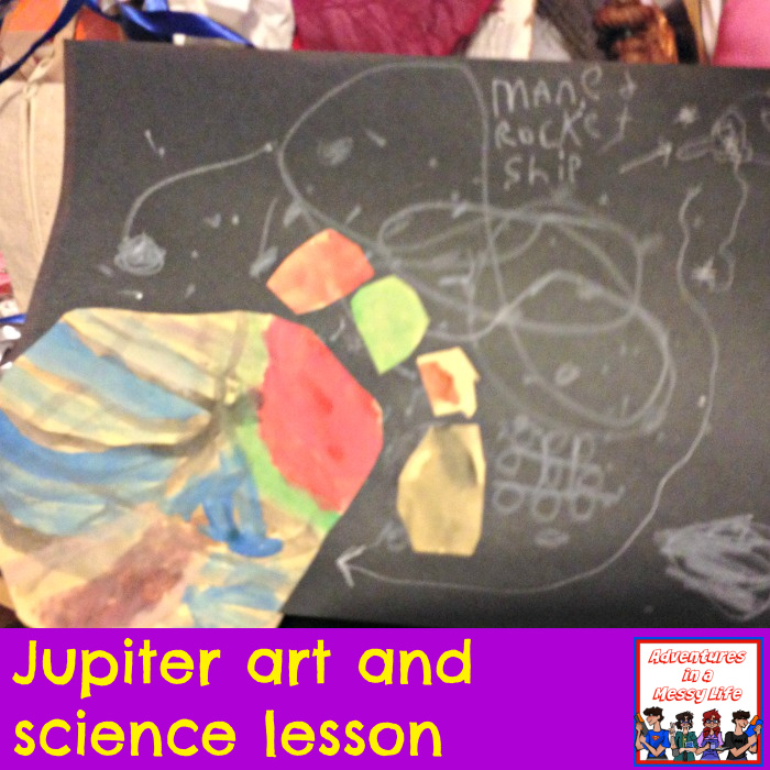Jupiter art and science lesson astronomy 5th