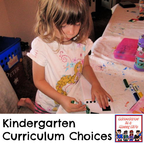Kindergarten Curriculum for homeschooling