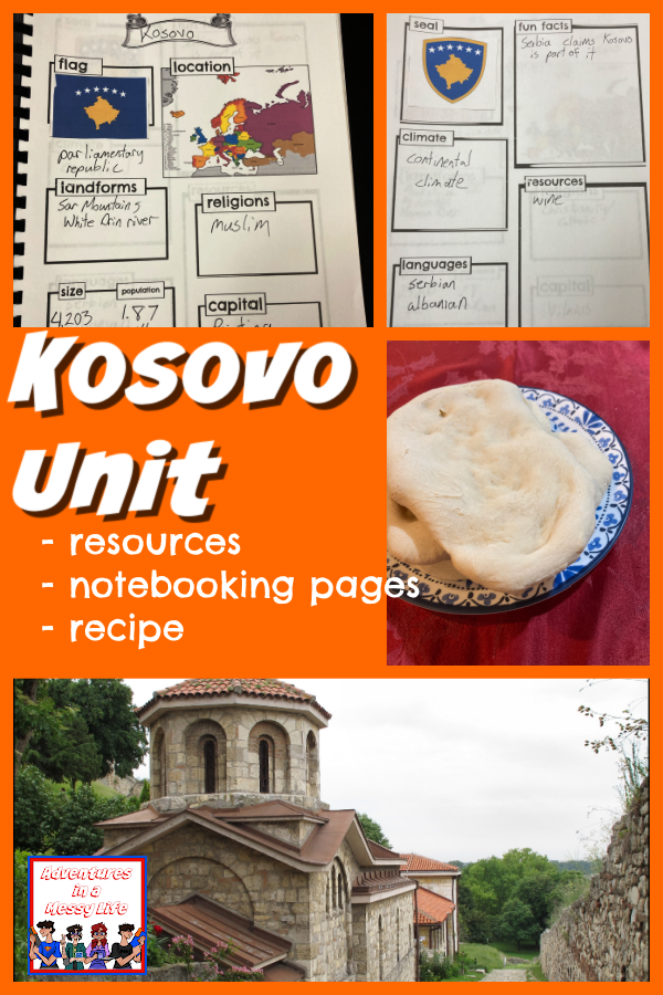 Kosovo Unit homeschool geography