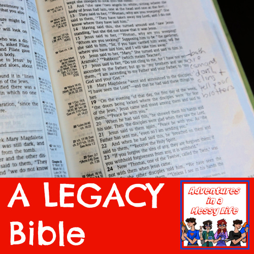 Legacy Bible for family discipleship