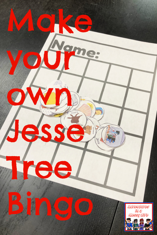 Make your own Jesse Tree bingo