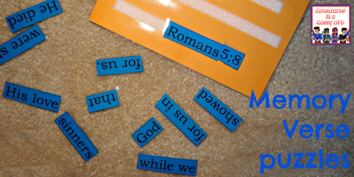 Memory verse puzzles for you to make with your kids