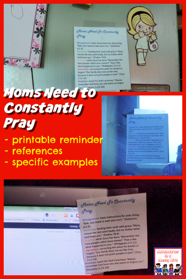 Moms need to constantly pray printable specific reminder