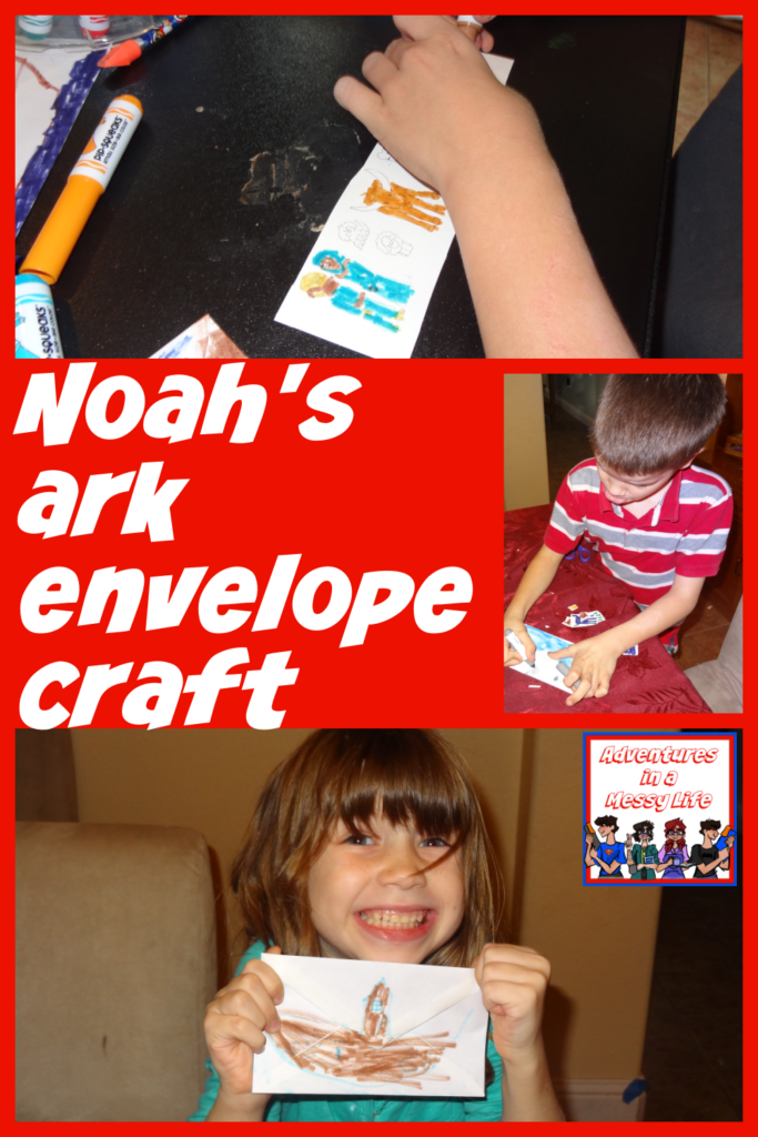 Noah's ark envelope craft