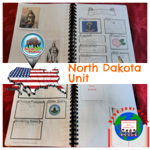 North Dakota unit 50 state study geography elementary