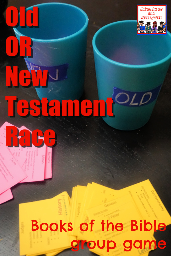 Old OR New Testament race, a books of the Bible group game