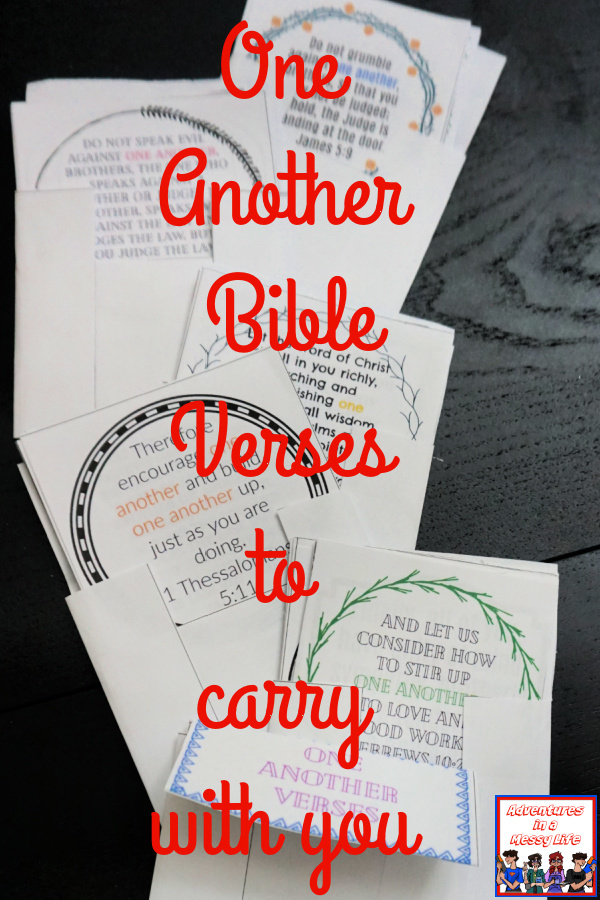 One Another Bible Verses to carry with you