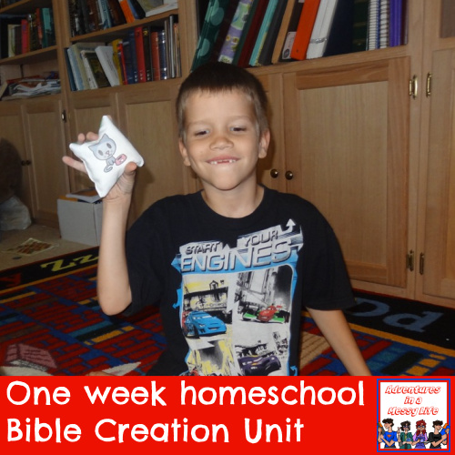 One week homeschool Bible creation unit Genesis Old Testament