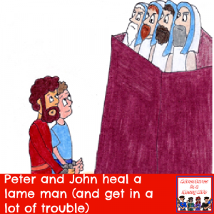 Peter and John heal a lame man Bible New Testament Acts