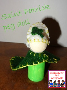 Saint Patrick peg doll