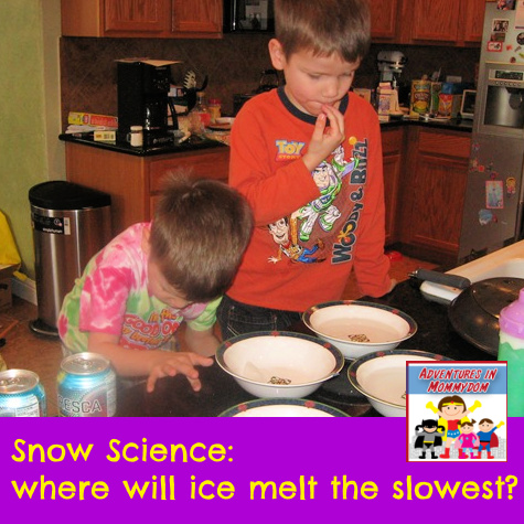 Snow Science for kindergarten earth science weather preschool