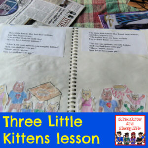 Three Little Kittens lesson reading book and activity