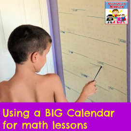 Using a big calendar for math lessons math organization elementary